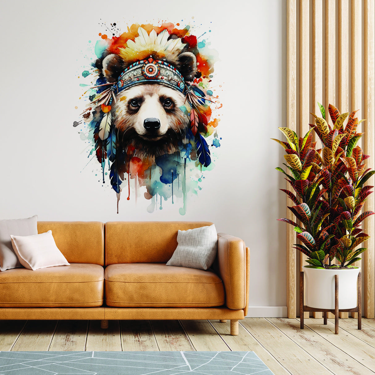 Vibrant baby panda wall sticker for boys and girls room