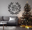 Christmas Quote Wall Vinyl Sticker "Be Merry y'all"