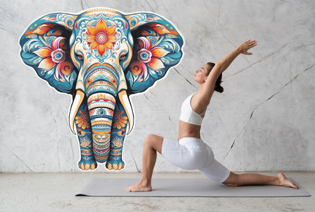 "Floral Elephant Wall Art"