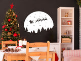 Santa in Sleigh with Deers Wall Decal