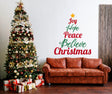 Christmas Quote Wall Decal "Joy Hope Peace Believe Christmas"