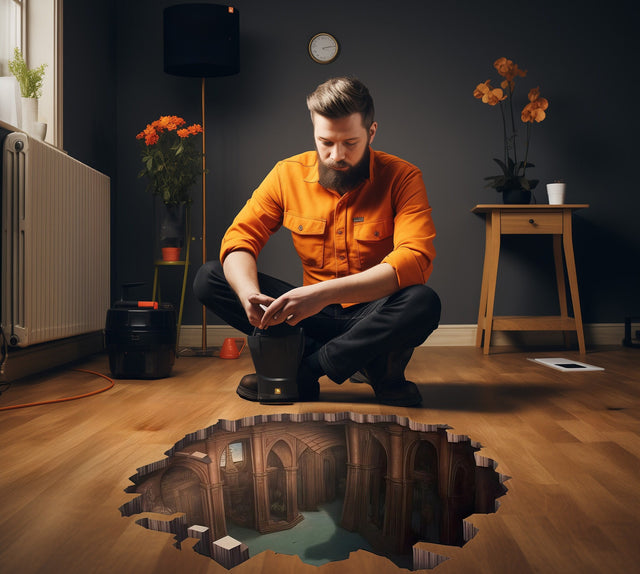 Enchanting 3D Illusion Porthole Floor Sticker