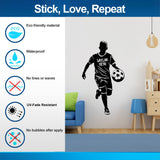 Custom Name Football Player Wall Sticker - Personalized Home Decor