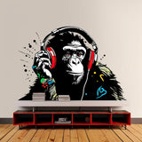 Headphone Chimp Wall Art
