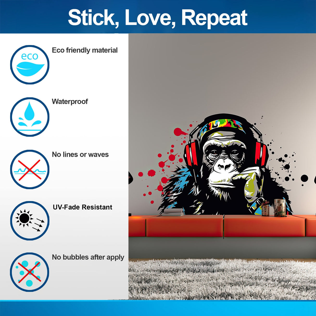 Music-Loving Monkey Wall Decor