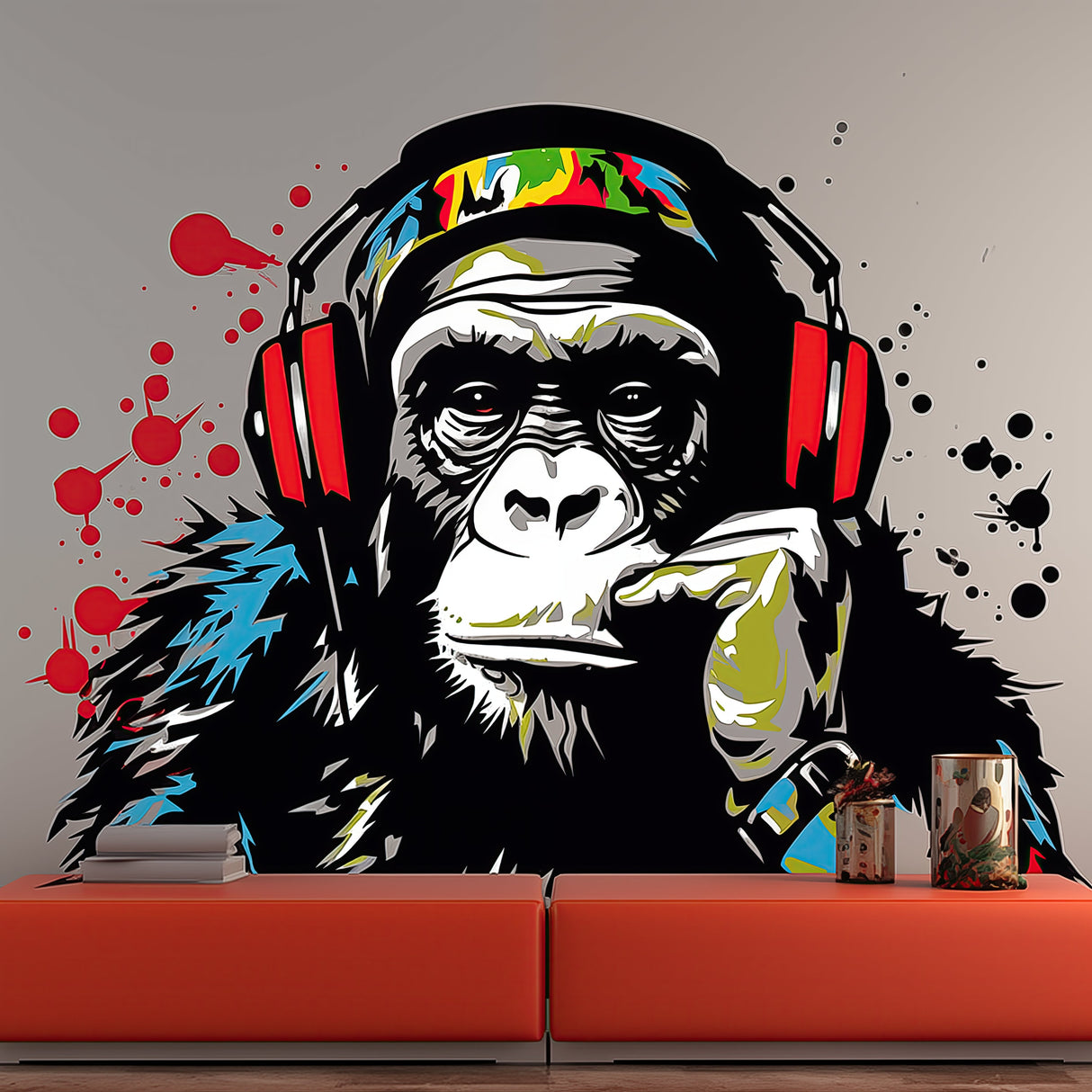 Contemplative Ape Wall Decal