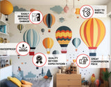 Kids Room with Balloons and Clouds,