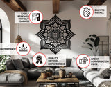 Boho Mandala Wall Decal - Zen Hippie Indian Wall Art Sticler