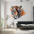 Watercolor Tiger Head Wall Art Sticker Decals - Vibrant Jungle Safari Decor