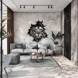 3D Lion Head Wall Decal - Majestic Lion Sticker