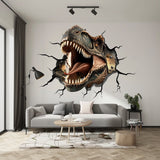 3D Roaring Carnotaurus Dinosaur Wall Decal Sticker - Realistic Kids Room Decor