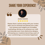 Quote from Andrei Kolchin encouraging customers to share their photos and experiences with their orders.