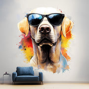 Photorealistic Labrador Wall Sticker displayed in a room setting.