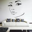 Woman Eyes Sticker Bedroom Wall Decor For Women - Female Eye Lash Beautiful Room Eyebrow Decal