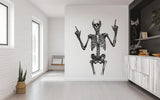 Skeleton Wall Decal | Halloween Human Skull Bones Wall Sticker | Removable Gothic Wall Art | Skeleton Decor for Home, Office, or Party