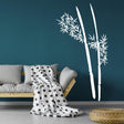 Minimalist bamboo plant wall decal shown in an alternate interior view without promotional text.