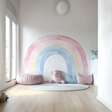 Pastel Rainbow Wall Decal | Watercolor Rainbow Nursery Sticker | Removable Wall Art for Game Room, Kids Room, or Playroom