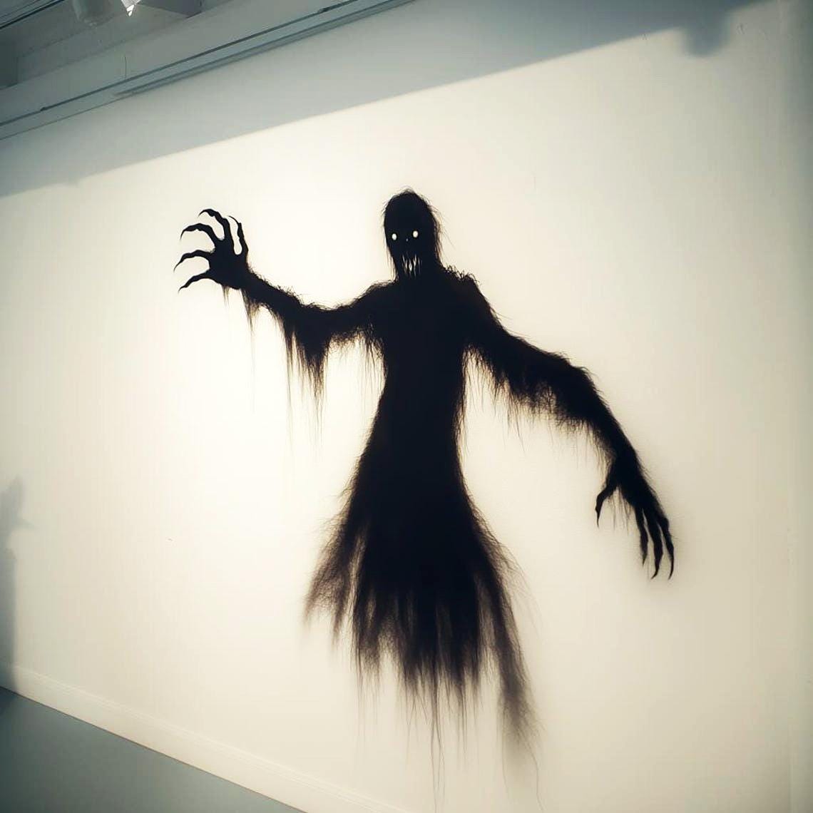 Scary Shadow Wall Sticker | Creepy Ghostly Figure Decal | Halloween Haunted House Decor | Large Spooky Ghoust Wall Sticker