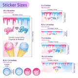 Gender Reveal Party Decal Set | Personalized Boy or Girl Stickers | Ice Cream Theme Party Decor | DIY Baby Shower Decorations Labels *!