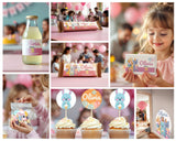 Personalized Kids Party Decal Set | Animal Theme Party Stickers | Custom Name Age Bottle, Box, & Treat Decals | DIY Birthday Decorations *!