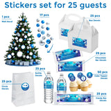 Personalized Christmas Sticker Set | Custom Holiday Labels for Bottles Gifts Chocolates | Christmas Tree Wall Decal | Festive Party Decor *!