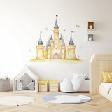 Fairy Tale Castle Wall Sticker | Princess Castle Wall Decal Art | Removable Kids Room Wall Sticker Nursery or Playroom | Dreamy Castle Decor