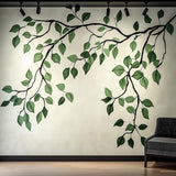 Branch and Leaves Wall Decal | Elegant Botanical Wall Sticker Art | Removable Tree Branch Wall Sticker for Living Room or Bedroom