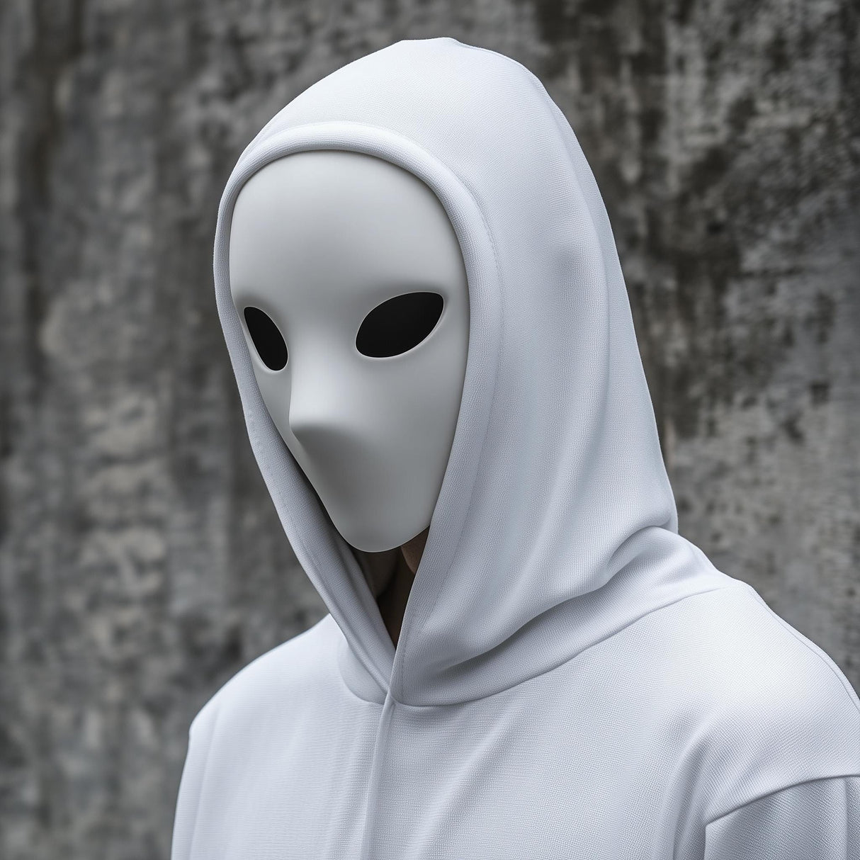 Phantom Mask | Minimalist Faceless Mask | 3D Printed Creepy Halloween Mask | Anonymous Cosplay Haunting Horror Mask | Costume Party Mask
