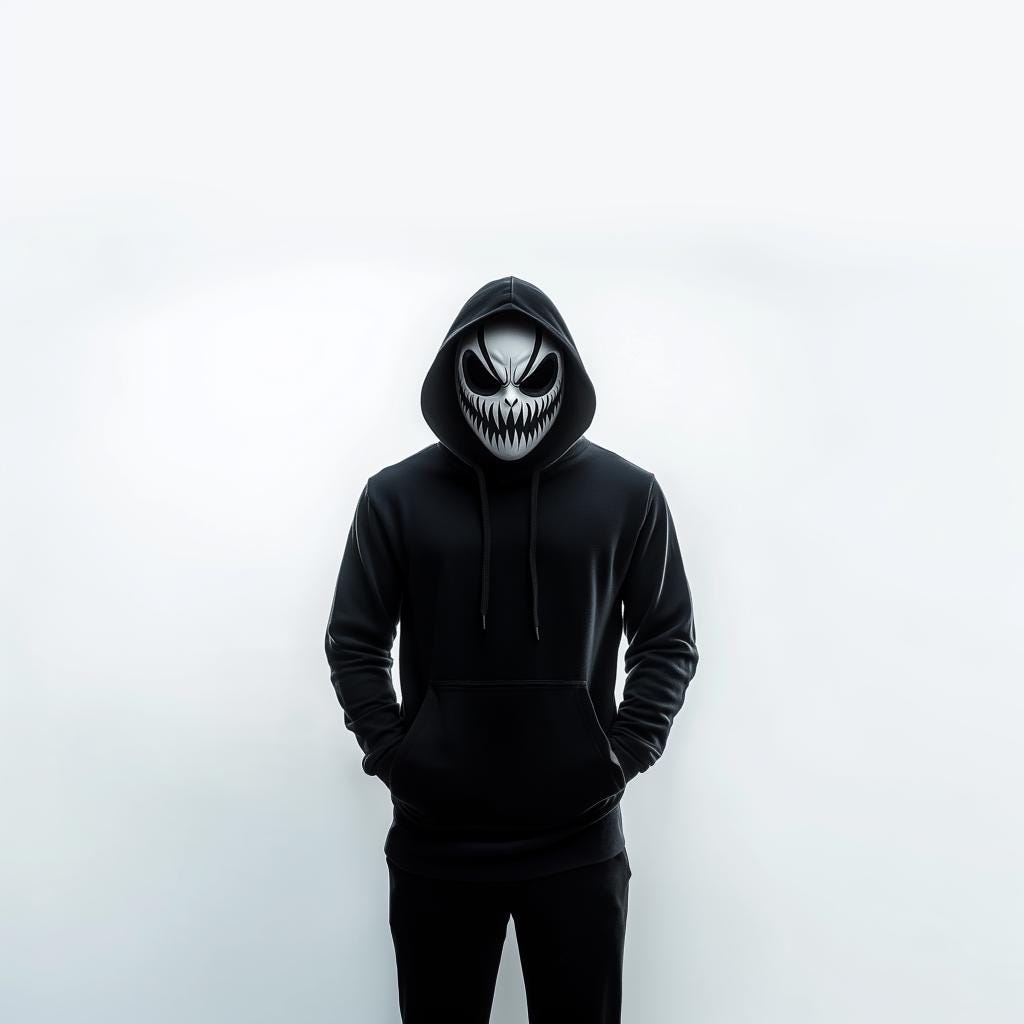 Grinning Demon Mask | Horror Villain Scary Cosplay Mask | 3D Printed Halloween Costume Nightmare Monster Mask | Creepy Gothic Horror Mask