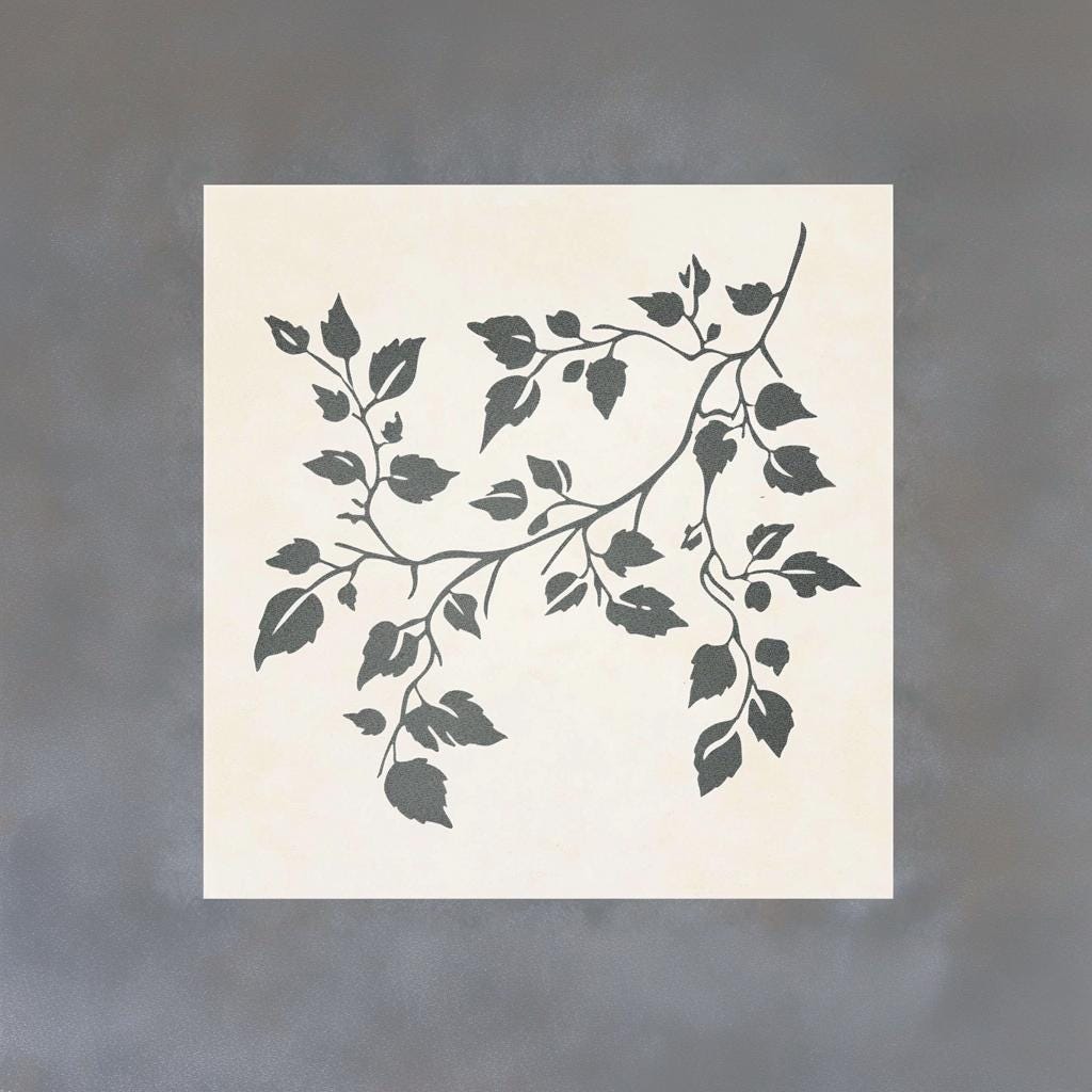 Vine Stencil | 3D Printed Floral Stencil | Reusable Wall Painting Stencil | DIY Craft Stencil | Home Decor Stencil | Nature Pattern Stencil