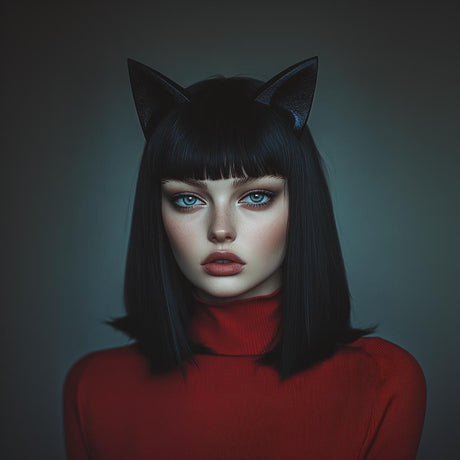 Cat Ears Headband | 3D Printed Cat Ear Headdress | Gothic Cosplay Ears | Feline Costume Ears | Halloween Cat Ears | Anime Catgirl Headpiece