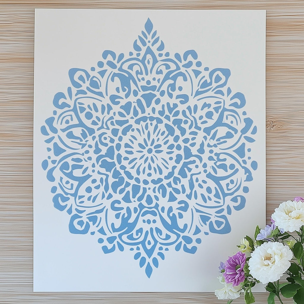 Mandala Stencil | 3D Printed Craft Stencil | DIY Wall Painting Stencil | Scrapbooking Stencil | Reusable Pattern Stencil Home Decor Stencil