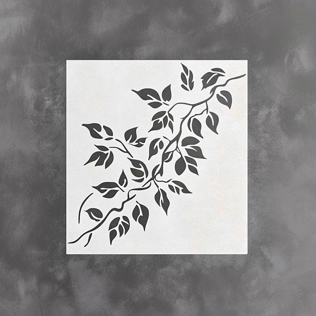 Vine Stencil | 3D Printed Leaf Stencil | Reusable Wall Ivy Painting Stencil | DIY Craft Stencil | Home Decor Stencil | Scrapbooking Stencil