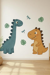 Large Dino Wall Decals | Cute Diplo and Trex Wall Stickers | Jurassic Dinosaurs Nursery Accent Wall | Gift for Kids Dinosaur Wall Art Room