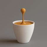 Floating Coffee Drop Sculpture | 3D Printed Espresso Macchiato Art | Unique Coffee Lover Gift | Barista Desk Decor | Modern Cafe Decor
