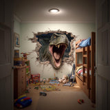T-Rex Dinosaur Wall Decal | 3D Breakthrough Wall Sticker for Kids Room | Hyper Realistic TRex Mural | Dinosaur Bedroom Decor Boys Room Gift