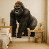 Gorilla Wall Decal | Jungle Safari Wall Sticker | Giant Gorilla Nursery Decor | Realistic Gorilla Wall Art for Kids Room | Animal Decals