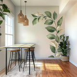 Large Vine Leaf Wall Decal | Botanical Wall Art | Greenery Wall Sticker | Removable Vinyl Mural for Kitchen, Dining Room, or Entryway Decor