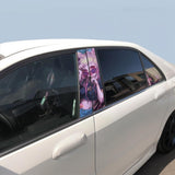Anime Girl B-Pillar Car Sticker | Manga Window Pillar Decal | Japanese Anime Vinyl Wrap | Car Styling Accessory | Tuning Gift for Otaku Fans