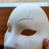 Japanese Ghost Spirit Mask | Horror Cosplay Mask | Theater Creepy Phantom Mask | Halloween Haunting Gothic Horror Mask | 3D Printed Mask