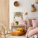 Pallas Cat Wall Decal | Manul Kids Room Vinyl Sticker | Illustrated Animal Wall Art | Cute Wild Cat Decor | Soft Wildlife Wall Mural Nursery