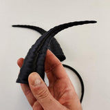 Demon Horns Headpiece | 3D Printed Devil Horns | Gothic Cosplay Costume | Demon Horns | Fantasy Costume Accessories | Evil Queen Headdress
