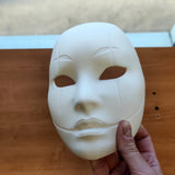 Japanese Ghost Spirit Mask | Horror Cosplay Mask | Theater Creepy Phantom Mask | Halloween Haunting Gothic Horror Mask | 3D Printed Mask