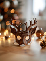 3D Printed Deer Mask | Elegant Animal Face Sculpture | Unique Christmas Cosplay Accessory | Modern Holiday Costume and Art Decor