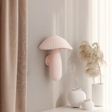3D Printed Mushroom Wall Decor | Soft Pastel Ribbed Sculpture | Modern Minimalist Accent for Contemporary Interiors and Creative Studios