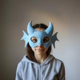 3D Printed Dragon Mask | Playful Fantasy Cosplay Facepiece | Horned Creature Costume Accessory for Adults, Parties, Festivals and Events