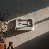 3D Printed Tool Wall Shelf | Minimal Garage Organizer Tray | Wrench Icon Floating Storage Ledge for Home Workshops and Utility Rooms Storage