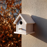 3D Printed Birdhouse Wall Decor with Hidden Storage | Modern Minimalist Bird House Sculpture with Removable Roof for Keys and Small Items