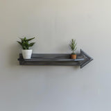 3D Printed Arrow Wall Shelf | Modern Directional Floating Shelf | Unique Minimalist Wall Decor Accent for Stylish Contemporary Interiors
