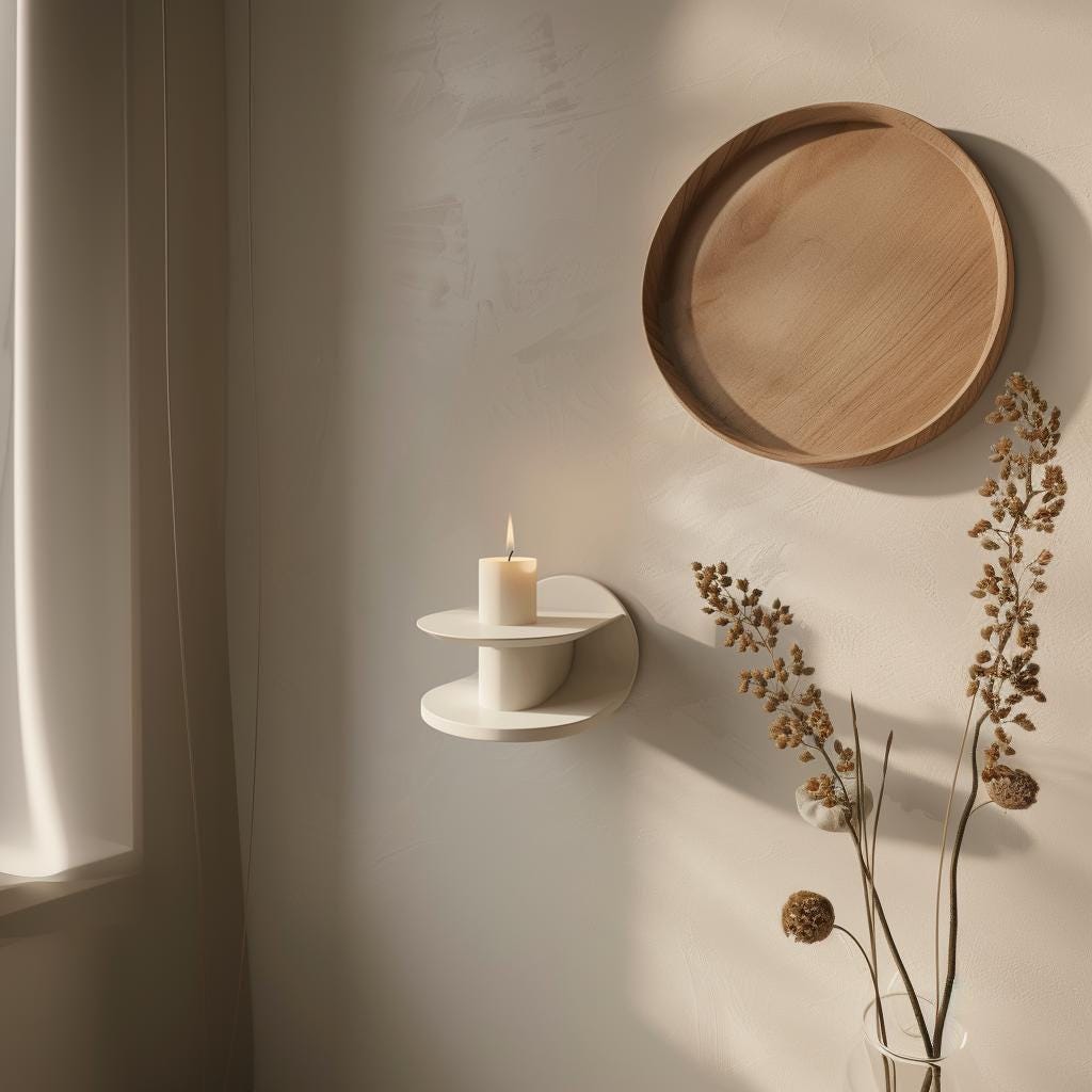 3D Printed Wall Shelf | Modern Minimalist Floating Shelf | Geometric Decorative Shelf